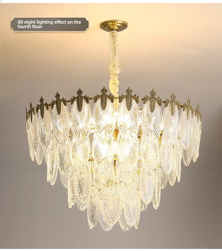 Postmodern Luxury Crystal Ceiling Chandelier Luxury French Crystal Chandelier for Living Room Kitchen Villa glass Hanging Lamp