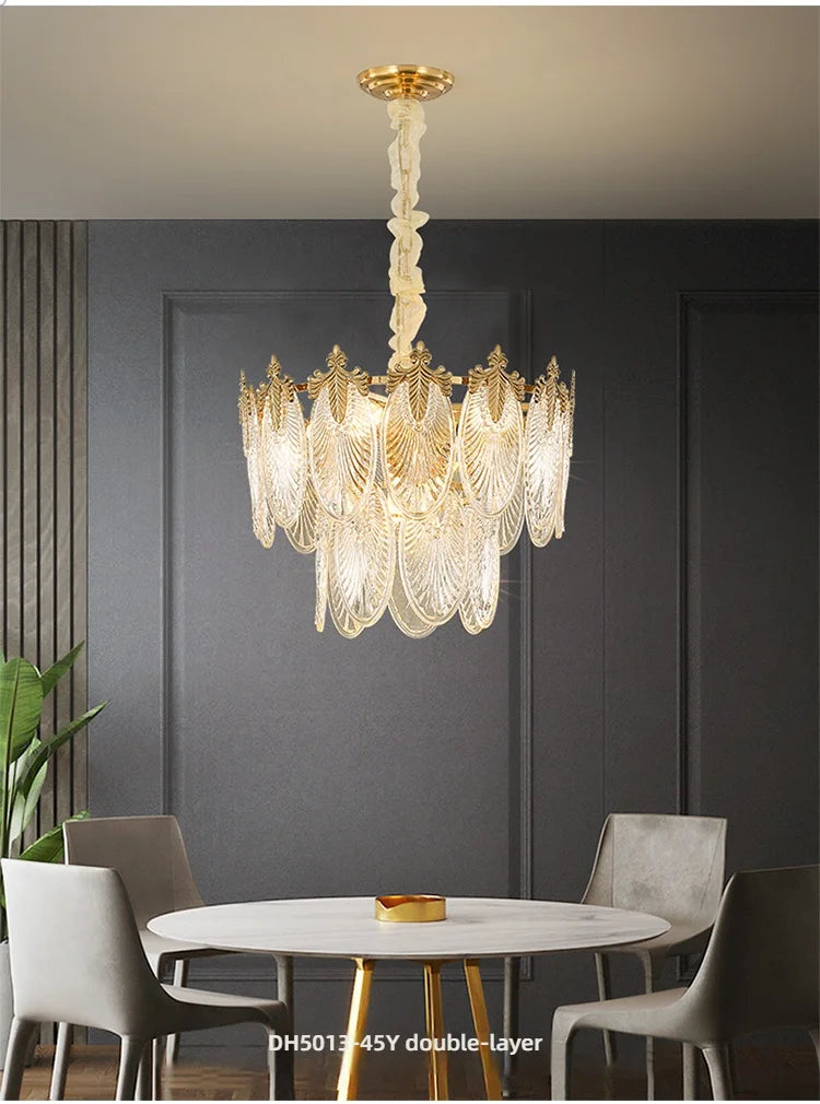 Postmodern Luxury Crystal Ceiling Chandelier Luxury French Crystal Chandelier for Living Room Kitchen Villa glass Hanging Lamp