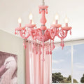 Pink chandelier for Kitchen island Bedroom Kids room girls room wedding chandelier indoor home Art Decor Crystal Chandelier