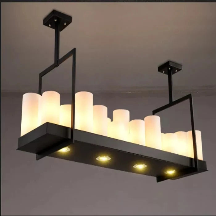Candle chandelier Nordic LED industrially retro lamp Glass Lights for Living Room Home Decor Kitchen Hanging Bar dining table de