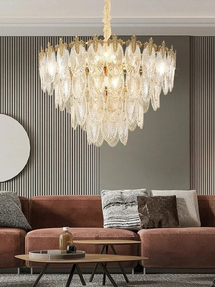 Postmodern Luxury Crystal Ceiling Chandelier Luxury French Crystal Chandelier for Living Room Kitchen Villa glass Hanging Lamp